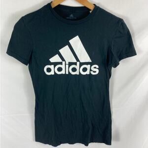 Adidas The Go To Tee Black White Size XS